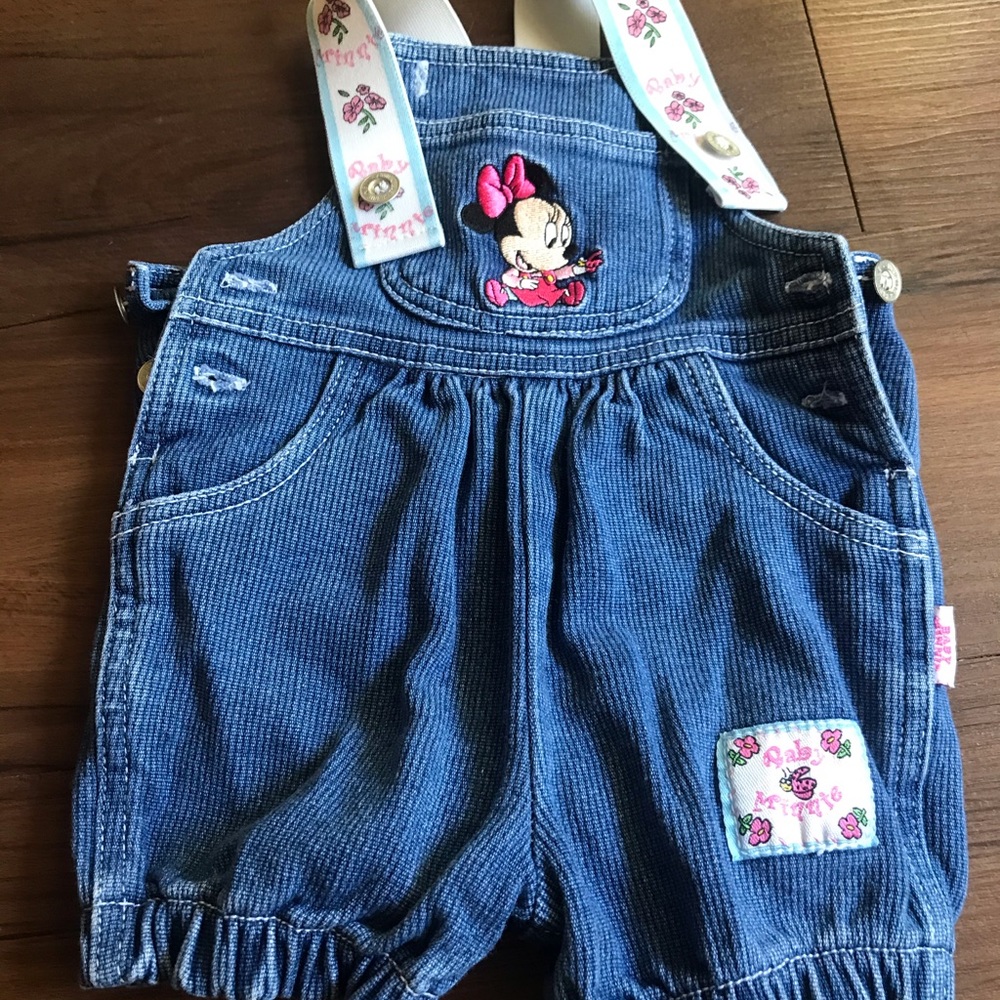Vintage Baby Minnie Jean overalls size 3-6 months